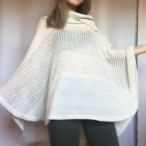 Macy’s Soft off white turtleneck poncho